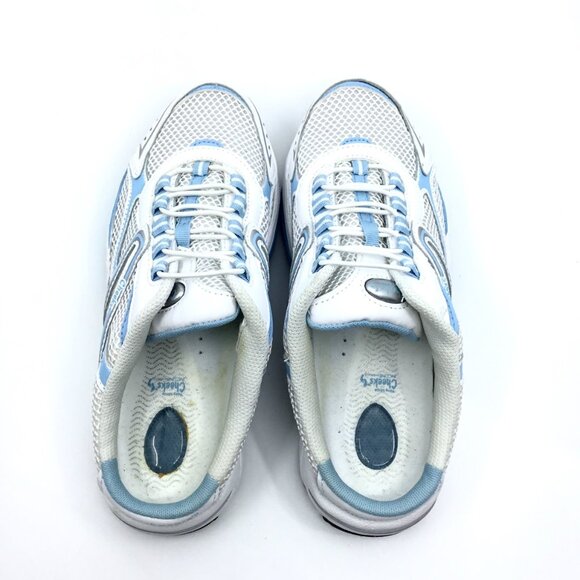 Cheeks White and Blue Runner's Sneakers - Picture 2 of 8